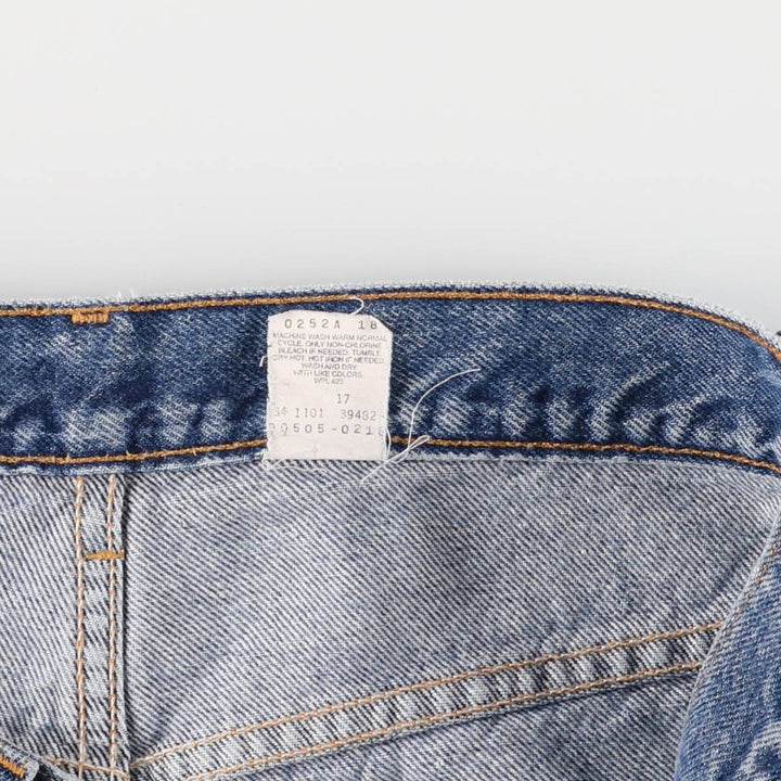 00'S Levi's 505 REGULAR FIT tapered denim pants for men, size w34 cotton blue type Vintage Second Hand