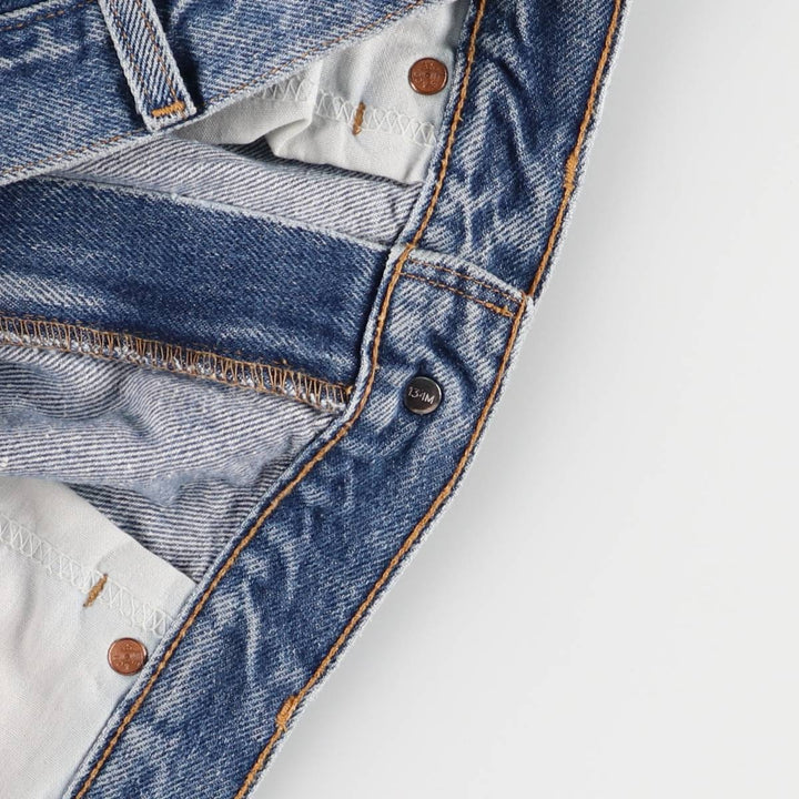 00'S Levi's 505 REGULAR FIT tapered denim pants for men, size w34 cotton blue type Vintage Second Hand