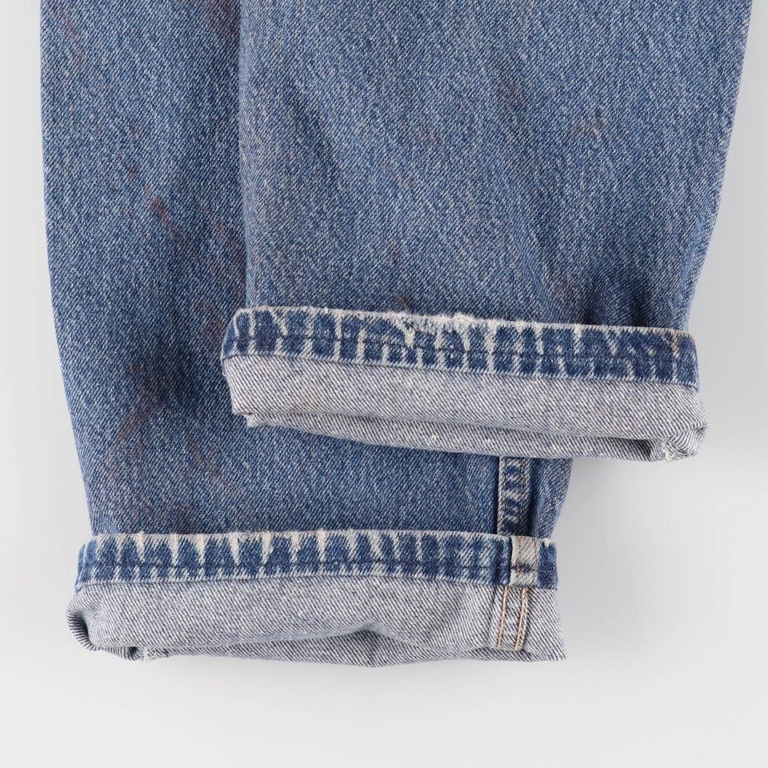 00'S Levi's 505 REGULAR FIT tapered denim pants for men, size w34 cotton blue type Vintage Second Hand