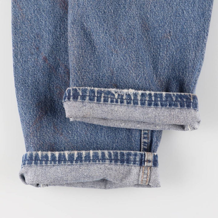 00'S Levi's 505 REGULAR FIT tapered denim pants for men, size w34 cotton blue type Vintage Second Hand