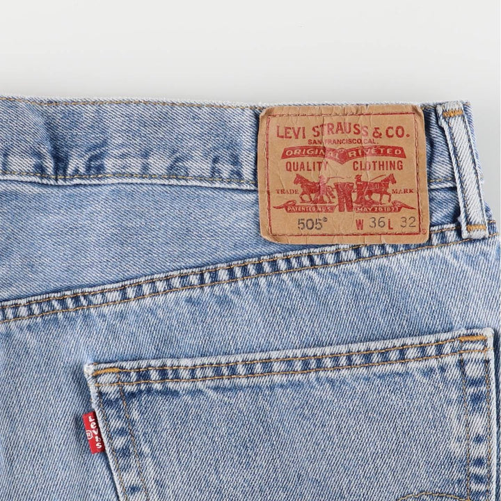 Levi's 505 STRAIGHT FIT tapered denim pants for men, size w37 cotton blue type Vintage Second Hand