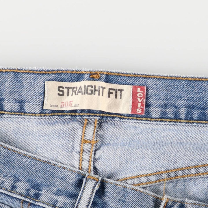 Levi's 505 STRAIGHT FIT tapered denim pants for men, size w37 cotton blue type Vintage Second Hand
