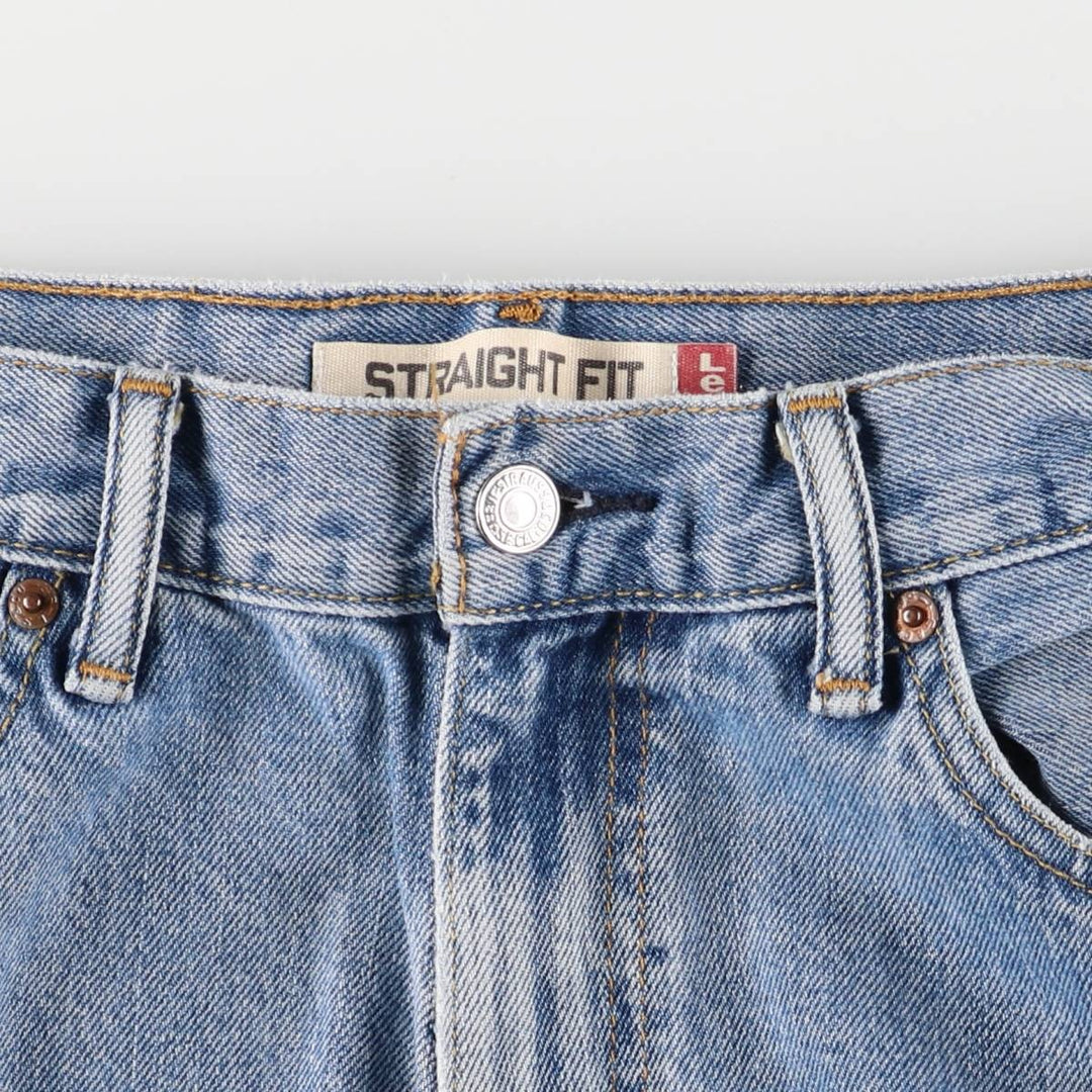 Levi's 505 STRAIGHT FIT tapered denim pants for men, size w37 cotton blue type Vintage Second Hand