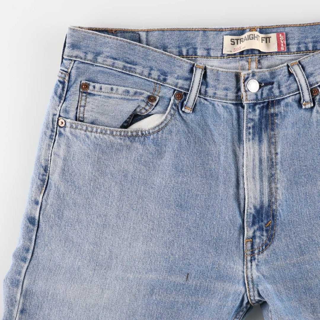 Levi's 505 STRAIGHT FIT tapered denim pants for men, size w37 cotton blue type Vintage Second Hand