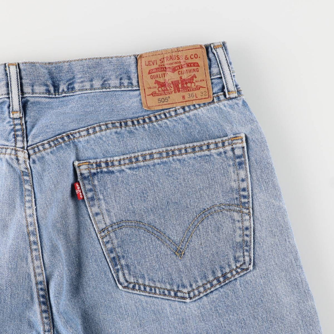 Levi's 505 STRAIGHT FIT tapered denim pants for men, size w37 cotton blue type Vintage Second Hand