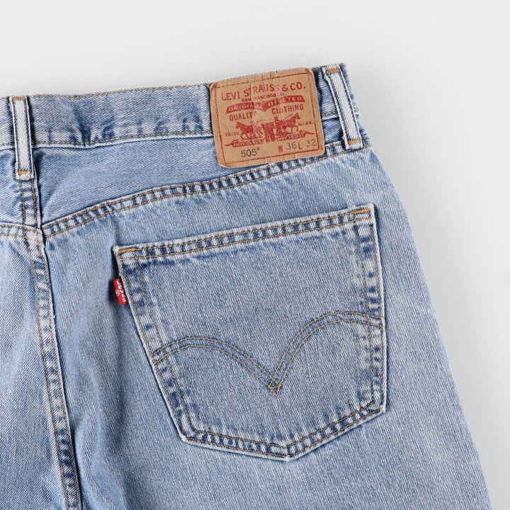 Levi's 505 STRAIGHT FIT tapered denim pants for men, size w37 cotton blue type Vintage Second Hand
