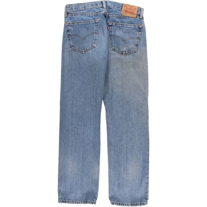 Levi's 505 tapered denim pants for men, size W33 cotton blue type Vintage Second Hand