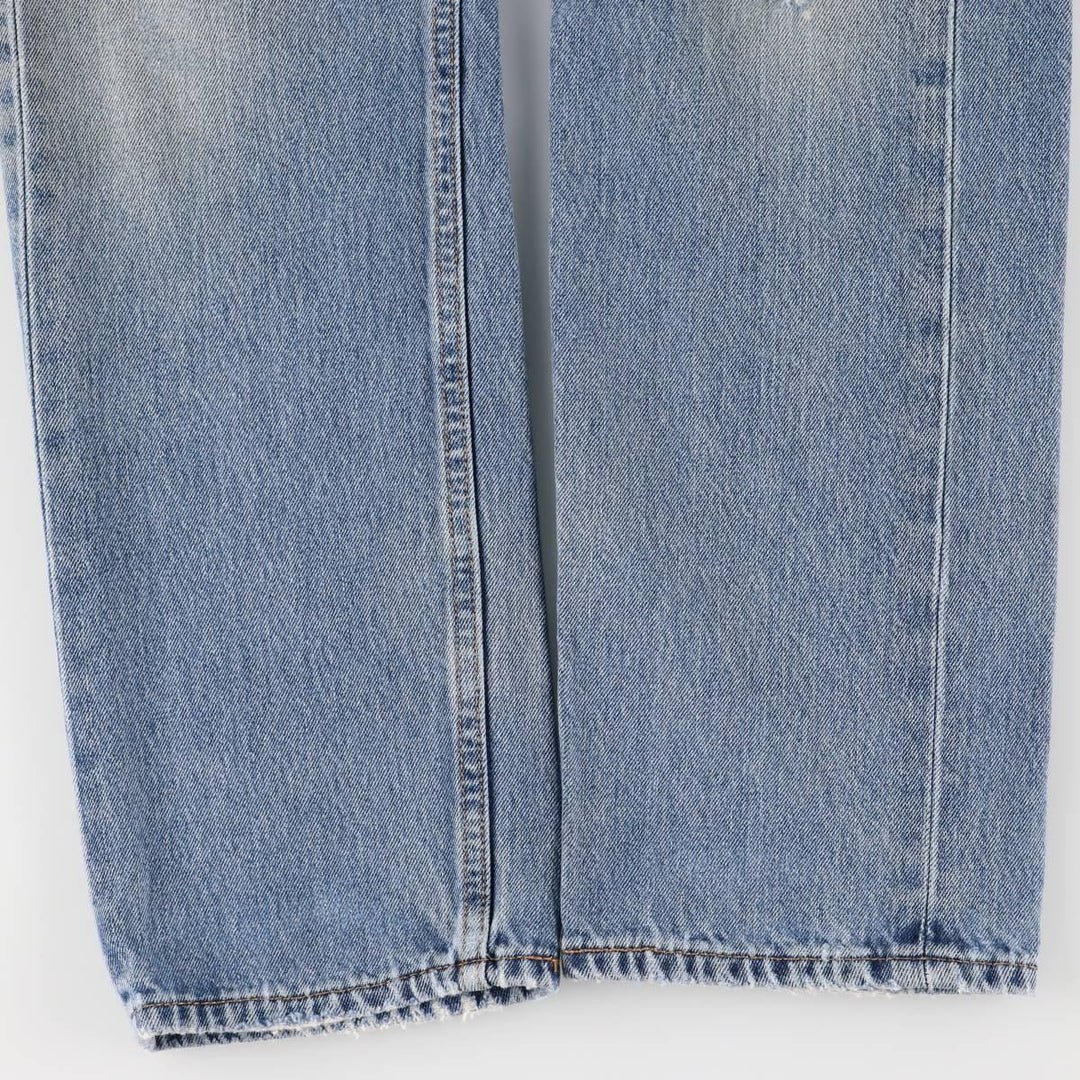 Levi's 505 tapered denim pants for men, size W33 cotton blue type Vintage Second Hand