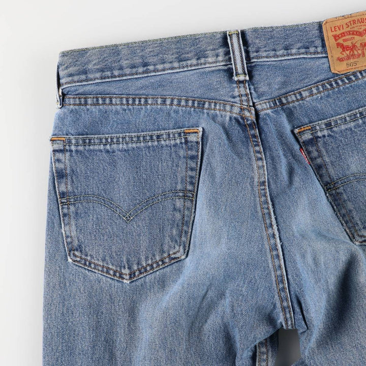 Levi's 505 tapered denim pants for men, size W33 cotton blue type Vintage Second Hand