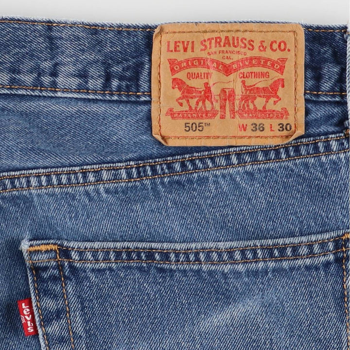 Levi's 505 tapered denim pants for men, size w37 unclear blue type Vintage Second Hand