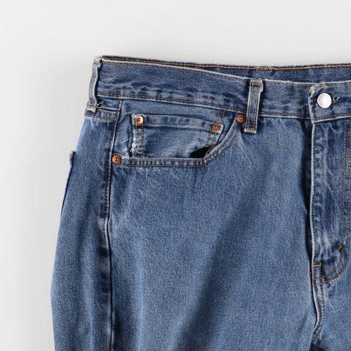 Levi's 505 tapered denim pants for men, size w37 unclear blue type Vintage Second Hand