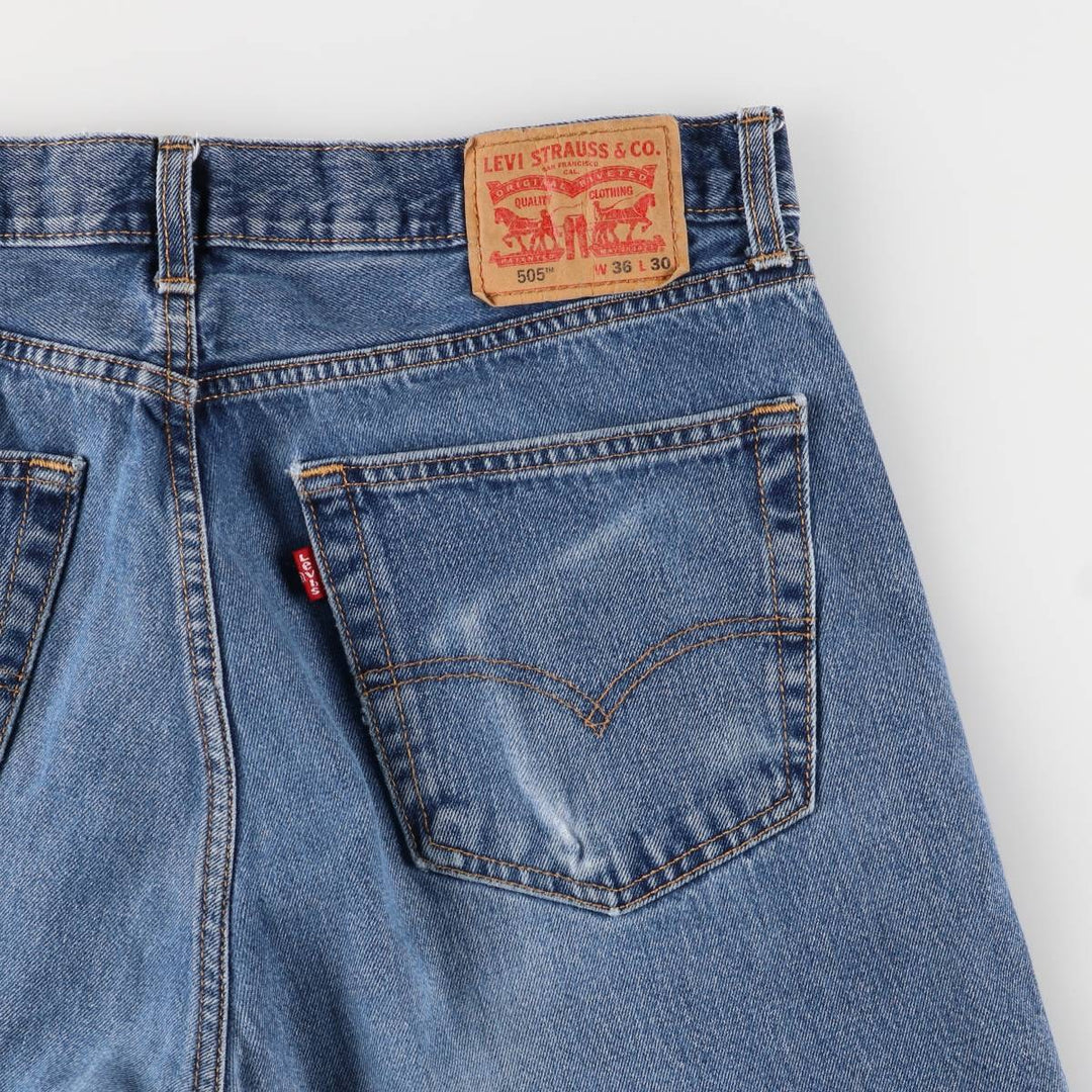 Levi's 505 tapered denim pants for men, size w37 unclear blue type Vintage Second Hand