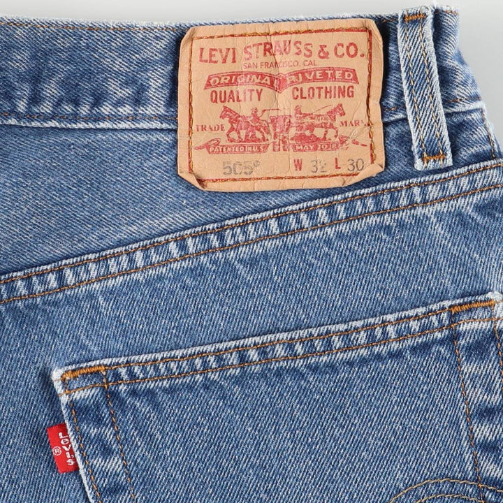 Levi's 505 REGULAR FIT tapered denim pants for men, size w32 cotton blue type Vintage Second Hand