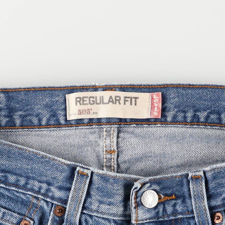 Levi's 505 REGULAR FIT tapered denim pants for men, size w32 cotton blue type Vintage Second Hand