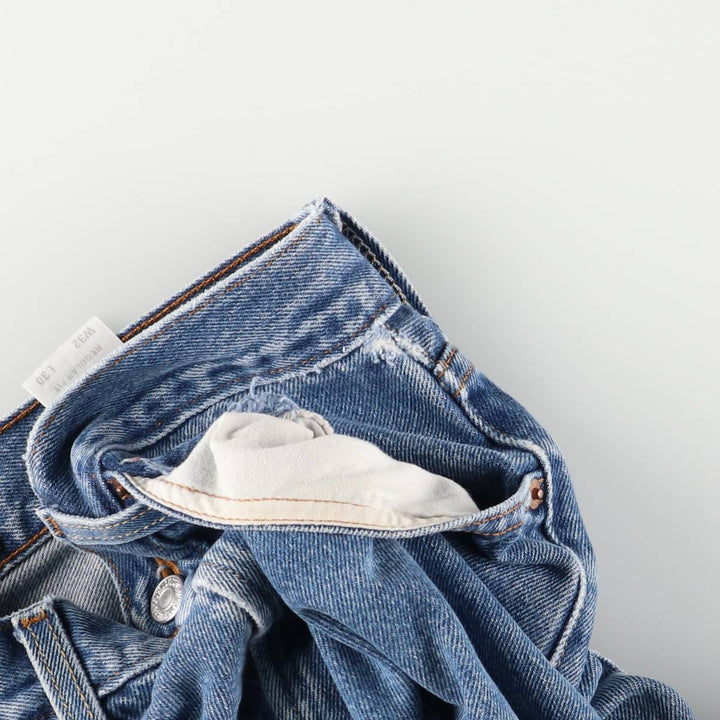 Levi's 505 REGULAR FIT tapered denim pants for men, size w32 cotton blue type Vintage Second Hand