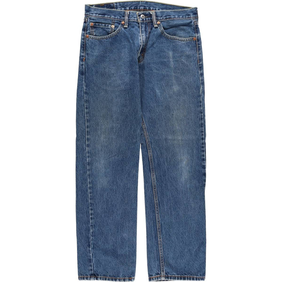 Levi's 505 tapered denim pants for men, size W33 cotton blue type Vintage Second Hand