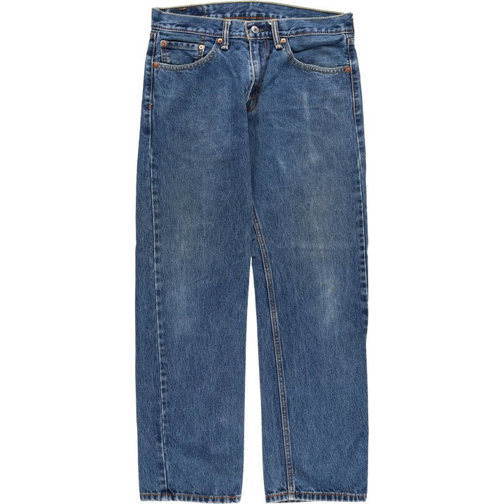 Levi's 505 tapered denim pants for men, size W33 cotton blue type Vintage Second Hand
