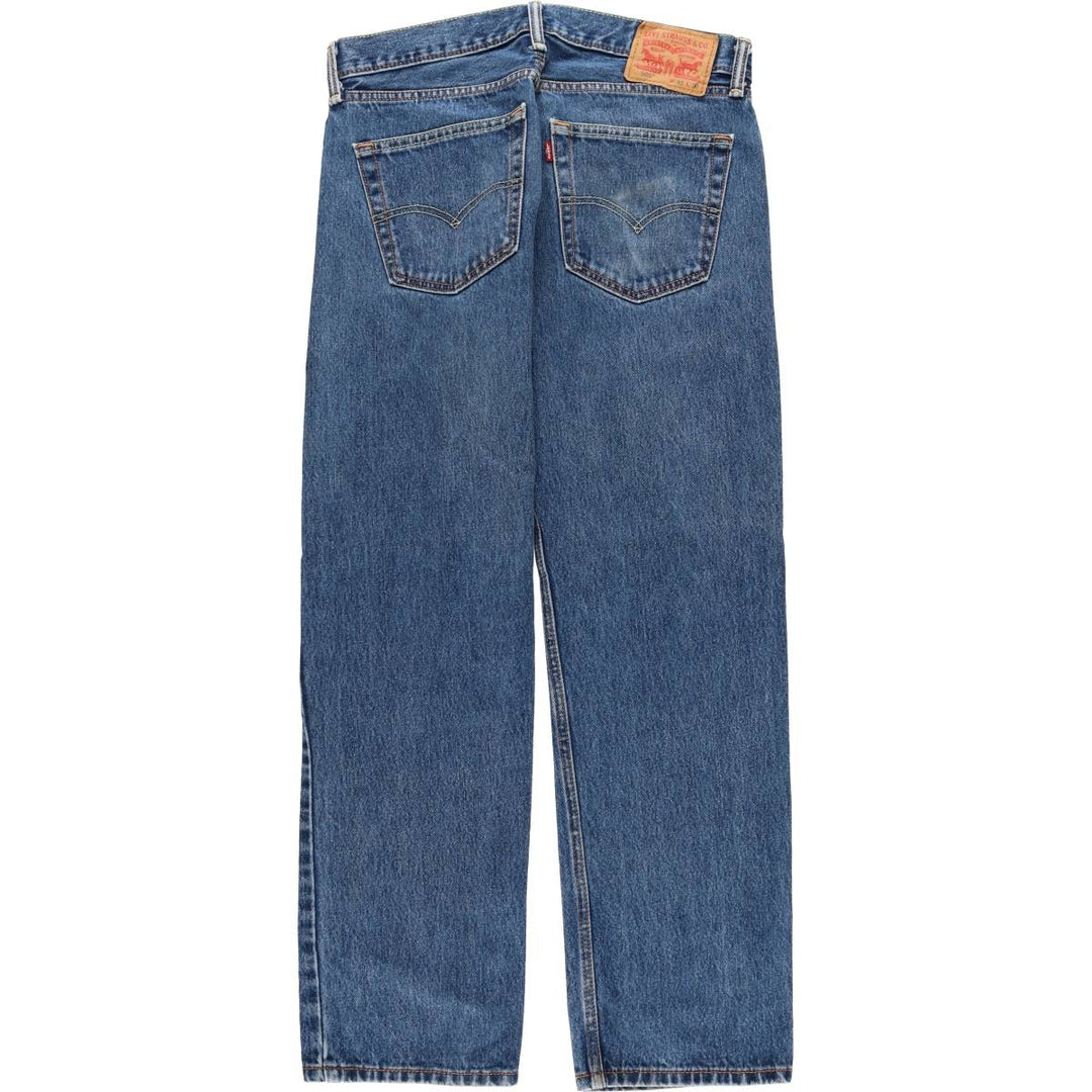 Levi's 505 tapered denim pants for men, size W33 cotton blue type Vintage Second Hand