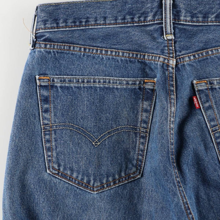 Levi's 505 tapered denim pants for men, size W33 cotton blue type Vintage Second Hand