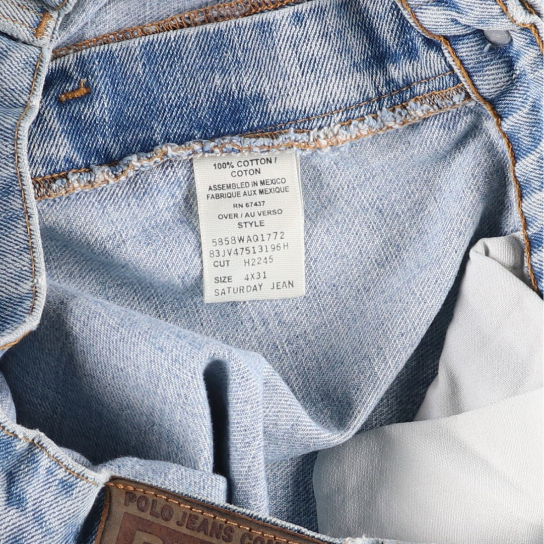 Ralph Lauren POLO JEANS COMPANY SATURDAY JEAN Straight denim pants for women, size L (w30) cotton Blue type light blue Vintage Second Hand