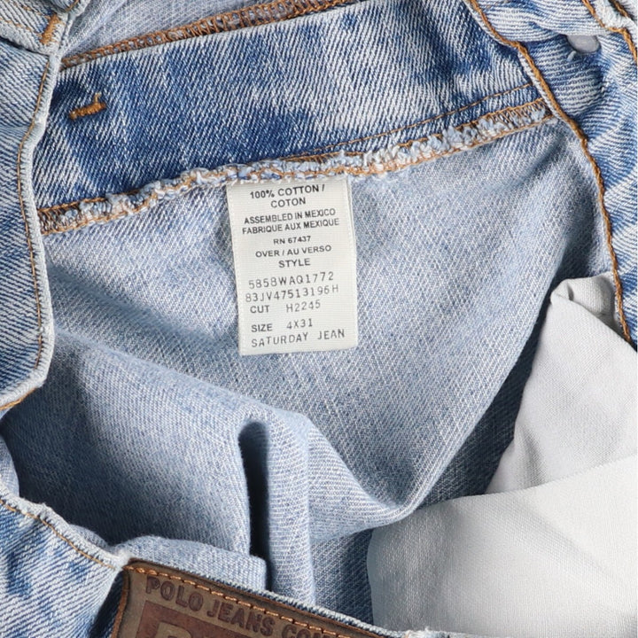 Ralph Lauren POLO JEANS COMPANY SATURDAY JEAN Straight denim pants for women, size L (w30) cotton Blue type light blue Vintage Second Hand