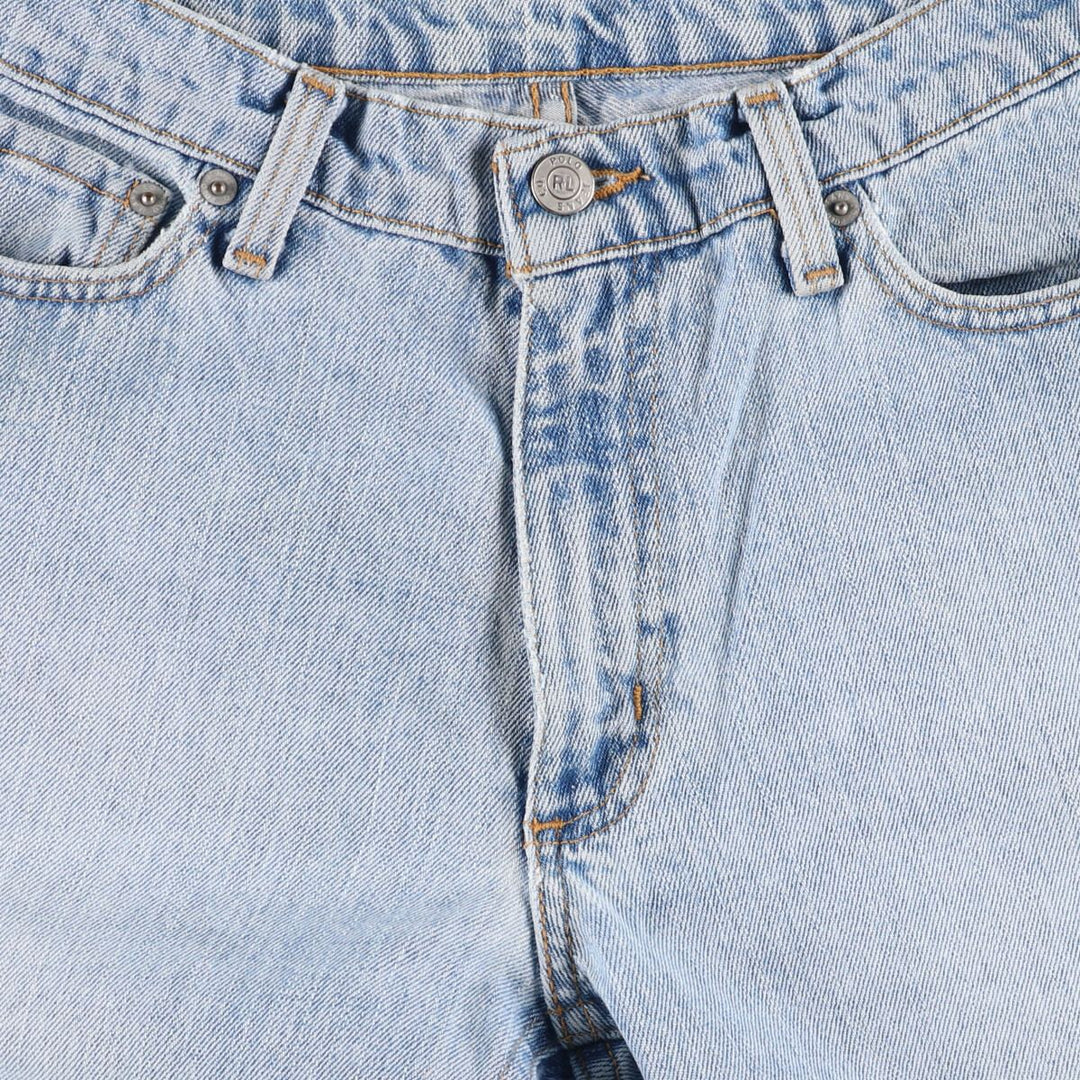 Ralph Lauren POLO JEANS COMPANY SATURDAY JEAN Straight denim pants for women, size L (w30) cotton Blue type light blue Vintage Second Hand