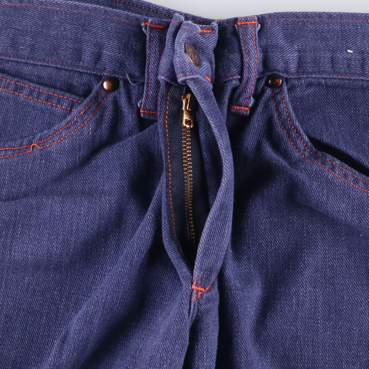 Vintage flare cut denim pants for women, size L (w30) unclear blue type Vintage Second Hand