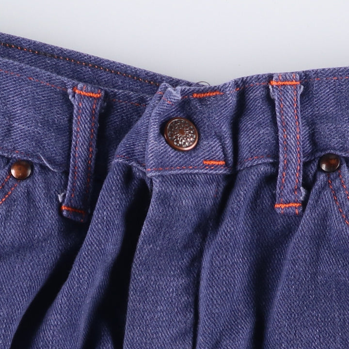 Vintage flare cut denim pants for women, size L (w30) unclear blue type Vintage Second Hand