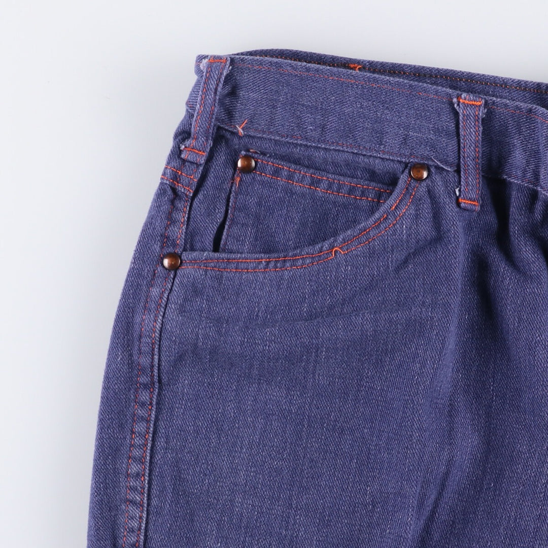 Vintage flare cut denim pants for women, size L (w30) unclear blue type Vintage Second Hand
