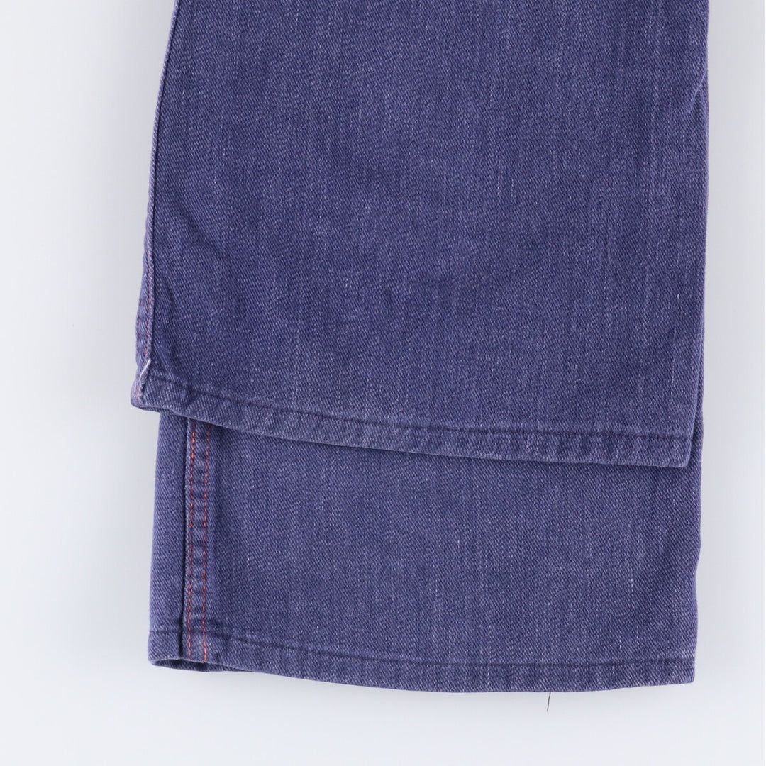 Vintage flare cut denim pants for women, size L (w30) unclear blue type Vintage Second Hand