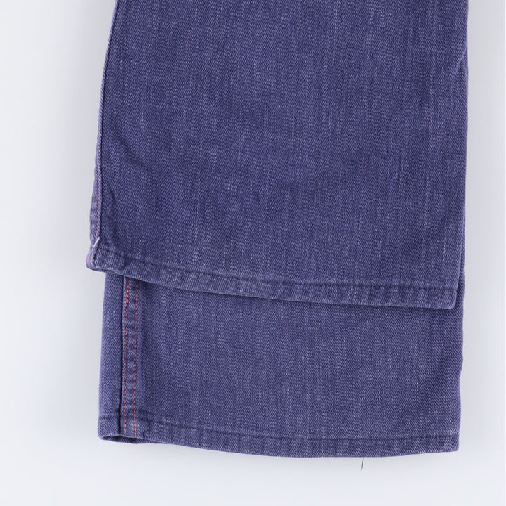 Vintage flare cut denim pants for women, size L (w30) unclear blue type Vintage Second Hand