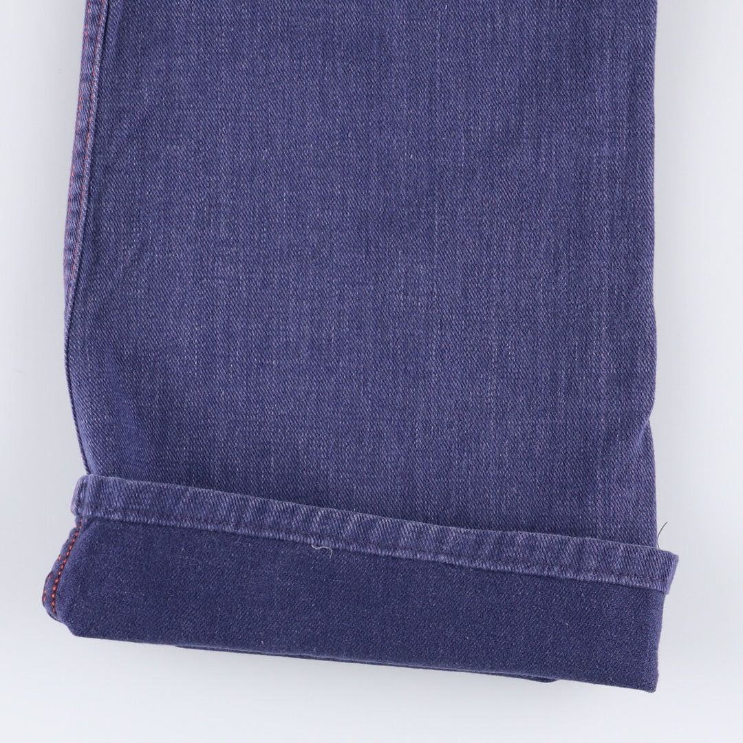 Vintage flare cut denim pants for women, size L (w30) unclear blue type Vintage Second Hand