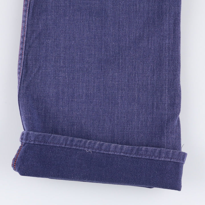 Vintage flare cut denim pants for women, size L (w30) unclear blue type Vintage Second Hand