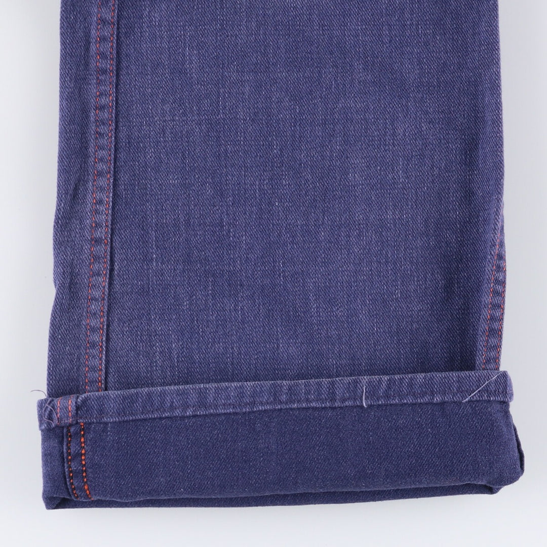 Vintage flare cut denim pants for women, size L (w30) unclear blue type Vintage Second Hand