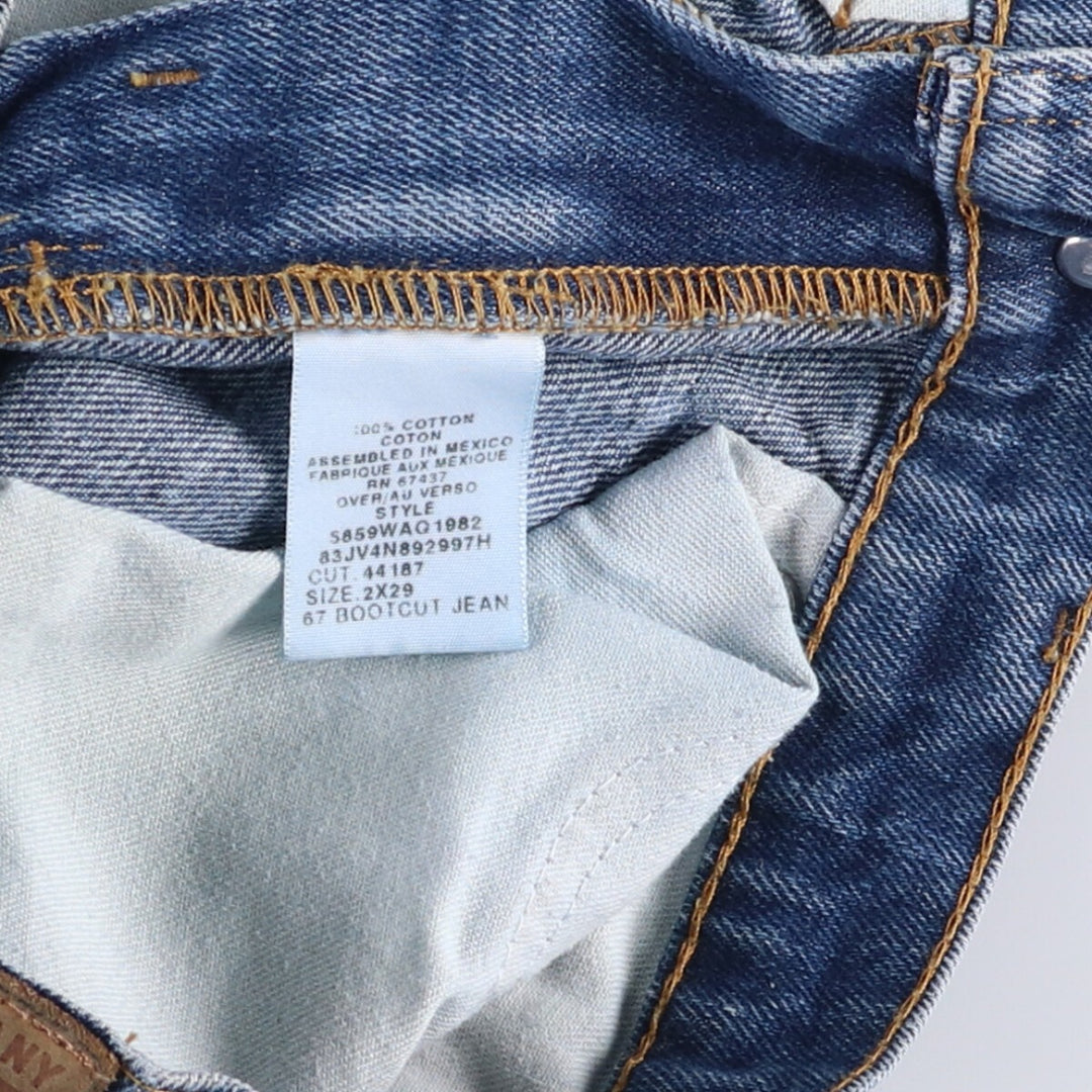 Ralph Lauren POLO JEANS COMPANY BOOTCUT JEAN Flared cut denim pants Women's L (w29) equivalent cotton blue type Vintage Second Hand