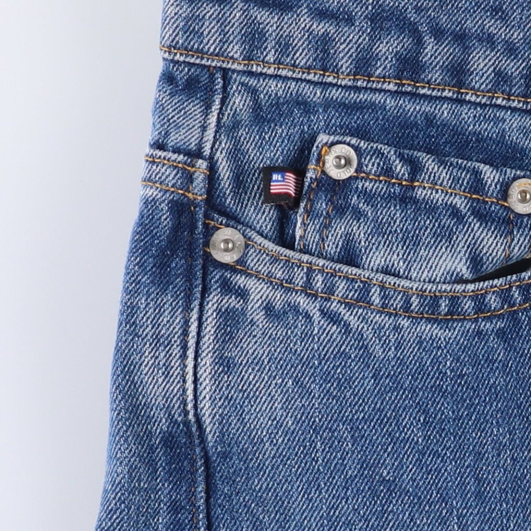 Ralph Lauren POLO JEANS COMPANY BOOTCUT JEAN Flared cut denim pants Women's L (w29) equivalent cotton blue type Vintage Second Hand