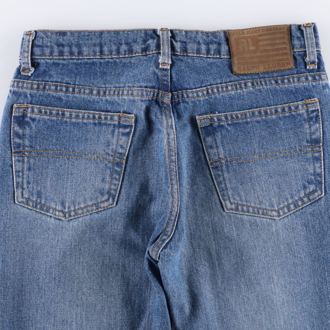 Ralph Lauren POLO JEANS COMPANY BOOTCUT JEAN Flared cut denim pants Women's L (w29) equivalent cotton blue type Vintage Second Hand