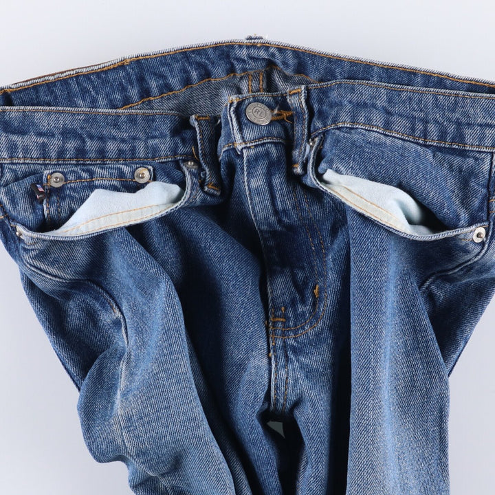 Ralph Lauren POLO JEANS COMPANY BOOTCUT JEAN Flared cut denim pants Women's L (w29) equivalent cotton blue type Vintage Second Hand