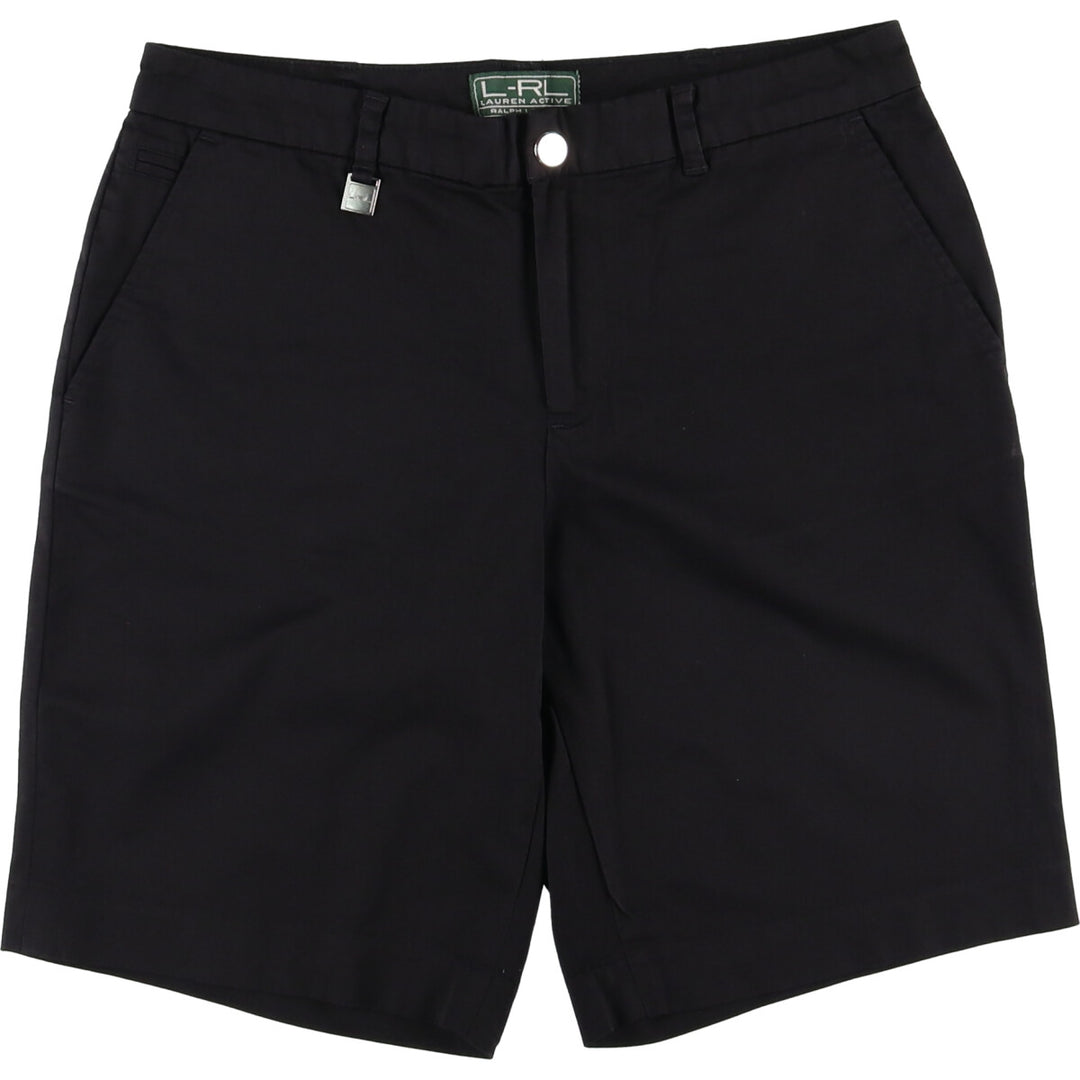Ralph Lauren L-RL LAUREN ACTIVE Chino Shorts Shorts Women's XL (w31) cotton black type Vintage Second Hand