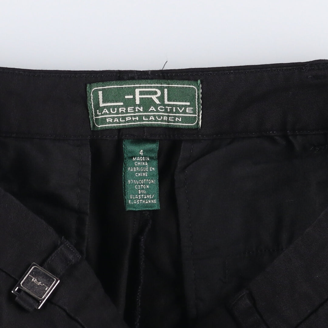 Ralph Lauren L-RL LAUREN ACTIVE Chino Shorts Shorts Women's XL (w31) cotton black type Vintage Second Hand