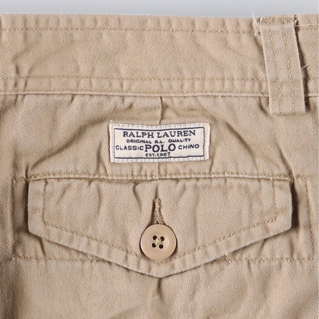 Ralph Lauren POLO by Ralph Lauren Chino Shorts, Cargo Pants, Men's, W31 equivalent cotton Beige type Vintage Second Hand