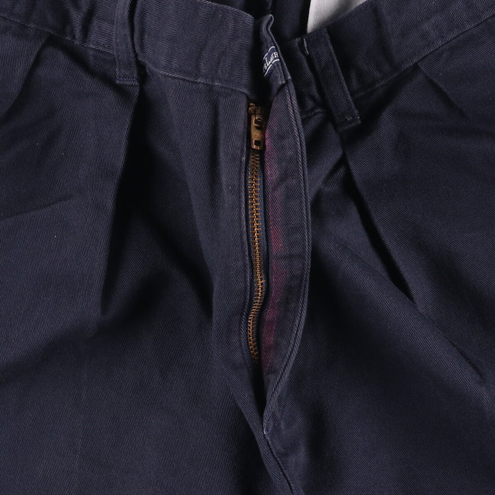 Ralph Lauren Polo Ralph Lauren Two-pleat Chino Shorts Shorts Women's L (w28) cotton navy blue type Vintage Second Hand