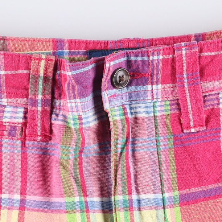 Ralph Lauren POLO RALPH LAUREN Madras check cotton shorts, short pants, men's W32 equivalent cotton pink type Vintage Second Hand