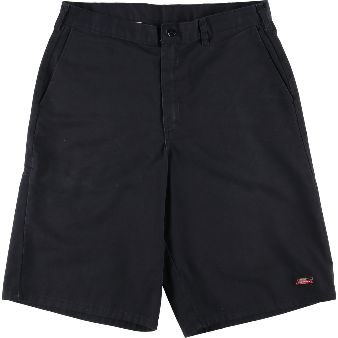 00s~ Dickies work shorts, half pants, men's size W34 cotton black type Vintage Second Hand