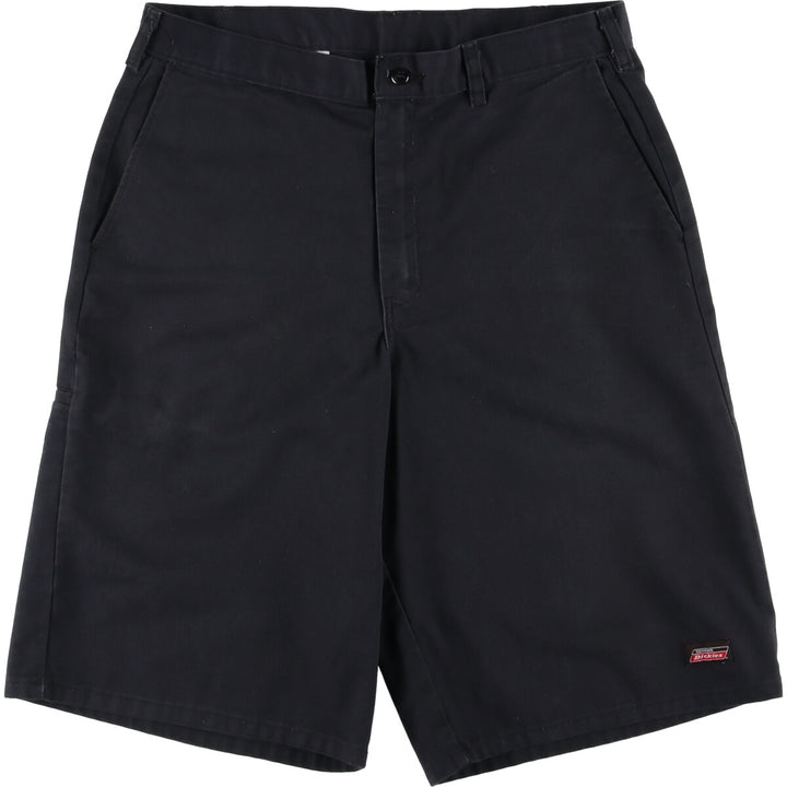 00s~ Dickies work shorts, half pants, men's size W34 cotton black type Vintage Second Hand