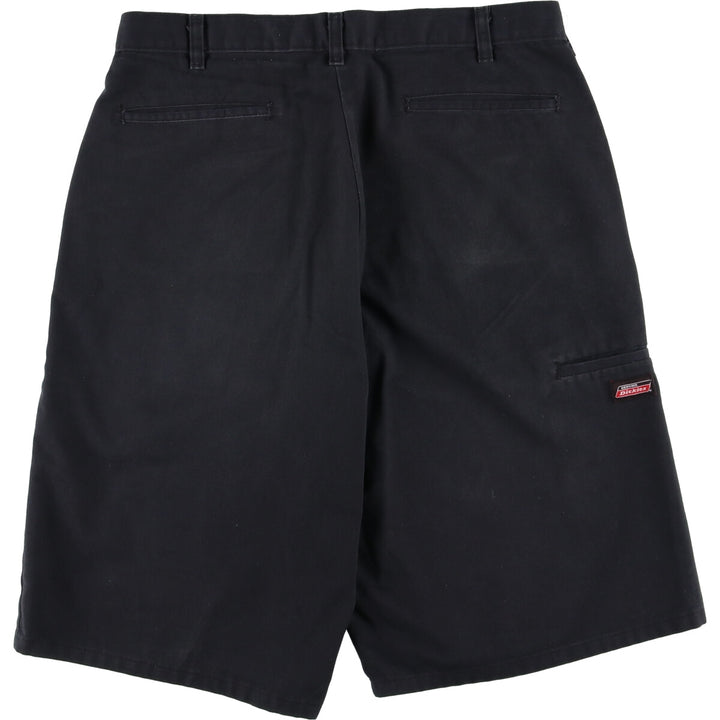 00s~ Dickies work shorts, half pants, men's size W34 cotton black type Vintage Second Hand