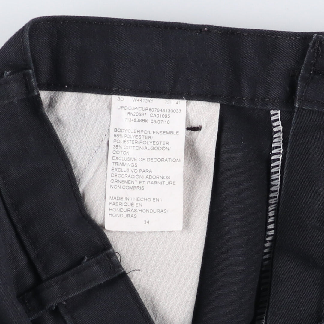 00s~ Dickies work shorts, half pants, men's size W34 cotton black type Vintage Second Hand