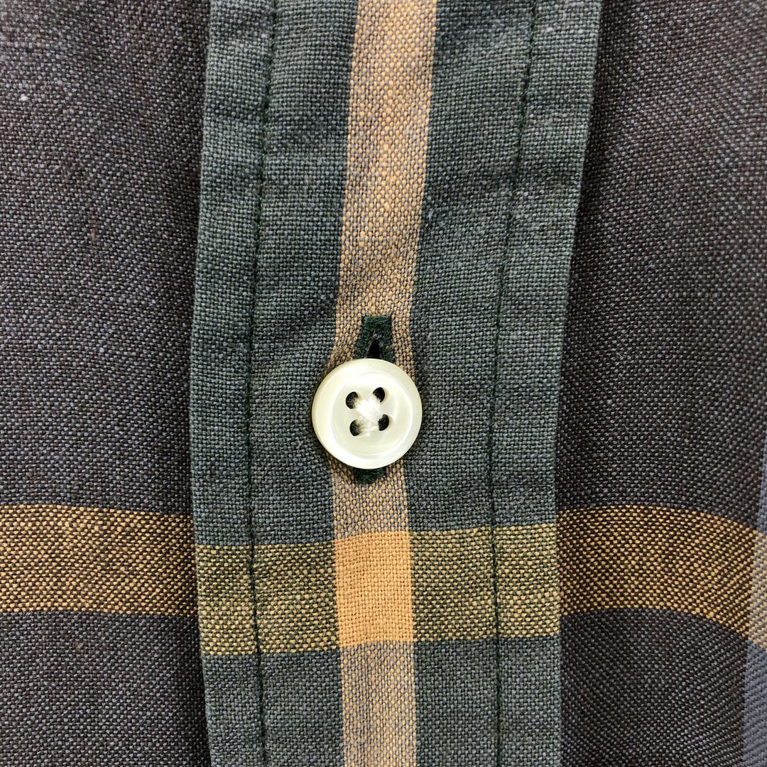 Ralph Lauren TILDEN long sleeve button down check shirt, men's size XL cotton multicolor Vintage Second Hand
