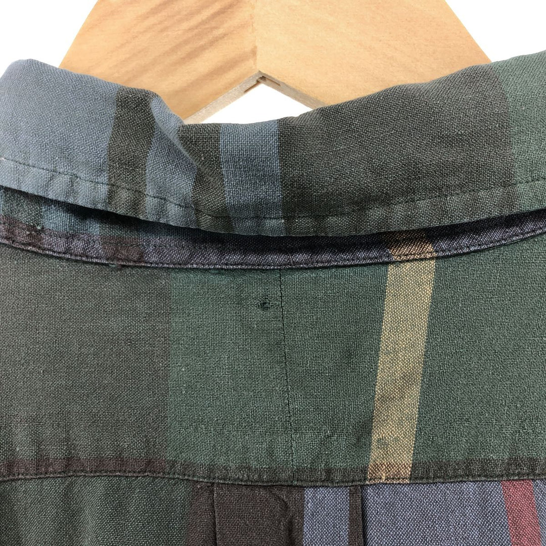 Ralph Lauren TILDEN long sleeve button down check shirt, men's size XL cotton multicolor Vintage Second Hand