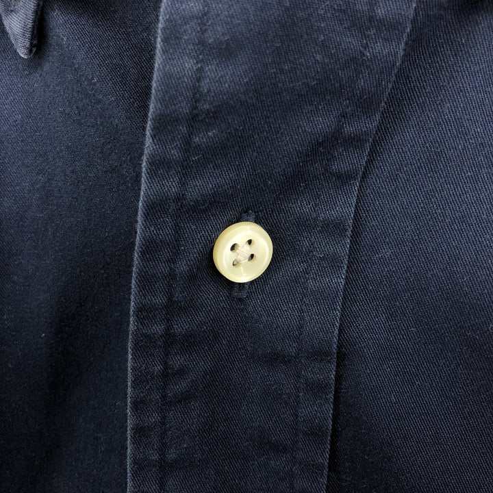 Ralph Lauren long sleeve button down shirt, men's XL size cotton Navy blue Vintage Second Hand